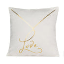 Gold Black Christmas Pillow Cover Living Room Decorative Pillowcases Cushion Couch Plaid Chair Cushion Home Cover 45*45 Cm