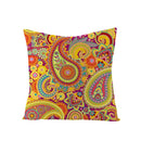 Mandala Flower Pillow Case 45X45 Linen Cover Decorative Hug Cushion Cover Folk-Custom Style Home Throw Pillowcase Cover
