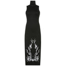 IAMSURE Dark Split Side Summer Dress Gothic Sexy Slim Turtleneck Sleeeveless Long Dresses For Women 2021 Party Night Club Wear