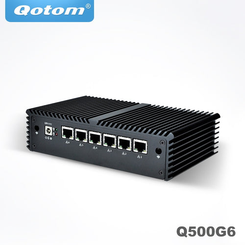 6个英特尔千兆LAN端口，用于构建家用办公室路由器防火墙Pfsense Untangle Qotom迷你电脑赛扬酷睿i3 i7