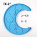 Moon Shape Wine Glass Tray Mold Candlestick Silicone Molds DIY Crystal Epoxy Resin Mould Ceramic Clay Casting Mold Home Decor