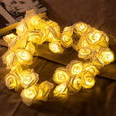 USB/Battery Operated 10/20/40 LED Rose Flower String Lights Artificial Flower Bouquet Garland for Valentine&