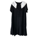 CMAZ Peter Pan Collar Solid Summer Pullover Dress Loose Style Summer Mini Dress Women Elegant  Dress 2021 2021   ZH01#
