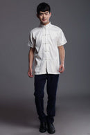 Chinese Tradtional Tops Men's Satin Short-Sleeve Shirt Size S to 3XL