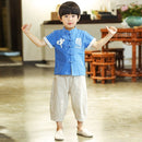 夏季儿童汉服，中式唐装短袖套装，复古中国风