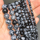 Natural Black Agates Onyx Stone Beads Smooth Round Loose Spacer Beads For Jewelry Making DIY Bracelets 15'' 4/6/8/10/12/14mm