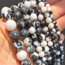 Natural Black Agates Onyx Stone Beads Smooth Round Loose Spacer Beads For Jewelry Making DIY Bracelets 15'' 4/6/8/10/12/14mm