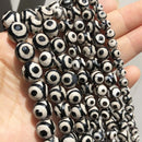 Natural Black Agates Onyx Stone Beads Smooth Round Loose Spacer Beads For Jewelry Making DIY Bracelets 15'' 4/6/8/10/12/14mm