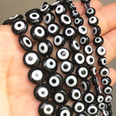 Natural Black Agates Onyx Stone Beads Smooth Round Loose Spacer Beads For Jewelry Making DIY Bracelets 15'' 4/6/8/10/12/14mm