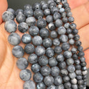 Natural Black Agates Onyx Stone Beads Smooth Round Loose Spacer Beads For Jewelry Making DIY Bracelets 15'' 4/6/8/10/12/14mm