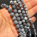 Natural Black Agates Onyx Stone Beads Smooth Round Loose Spacer Beads For Jewelry Making DIY Bracelets 15'' 4/6/8/10/12/14mm