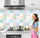 Waterproof Kitchen Wallpaper High Temperature Paste Self-Adhesive Marble wall paper Foil  Bathroom Kitchen Wall Sticker Decor