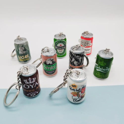 仿真啤酒罐钥匙扣男士创意小饰品情侣酷潮包背包汽车钥匙配饰挂件钥匙圈礼物