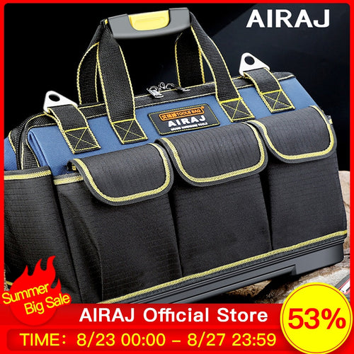 AIRAJ艾瑞泽多功能工具包1680D牛津布电工包，多口袋防水防摔收纳包