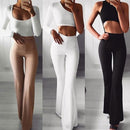 Summer Autumn Solid Elegant Female Lady Women&