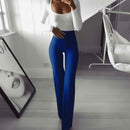 Summer Autumn Solid Elegant Female Lady Women&