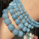 Natural Stone Beads 4-10mm Aquamarines Lava Opal Rose Quartzs Tiger Eye Moonstone Round Beads for Jewelry Making Diy Bracelet