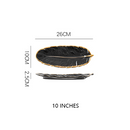 Creative Luxury Feather Storage Tray Ceramic Fruit Cake Dessert Tableware Dish Organizer Jewelry Decorative Serving Tray Set