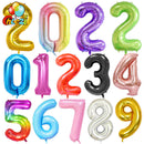 40英寸大号铝箔生日气球氦气数字气球0-9生日快乐婚庆派对装饰新生儿派对大型数字气球