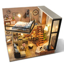 Assemble DIY Wooden House Dollhouse kit Wooden Miniature Doll Houses Miniature Dollhouse toys With Furniture LED Lights Gift