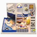 Assemble DIY Wooden House Dollhouse kit Wooden Miniature Doll Houses Miniature Dollhouse toys With Furniture LED Lights Gift