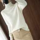 Turtleneck Pullover Fall/winter 2021 Cashmere Sweater Women Pure Color Casual Long-sleeved Loose Pullover Bottoming Women&