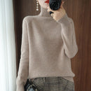 Turtleneck Pullover Fall/winter 2021 Cashmere Sweater Women Pure Color Casual Long-sleeved Loose Pullover Bottoming Women&