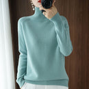 Turtleneck Pullover Fall/winter 2021 Cashmere Sweater Women Pure Color Casual Long-sleeved Loose Pullover Bottoming Women&