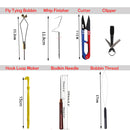 Wifreo Rotary Fly Tying Vise Tools Brass C-clamp Rotating Hook Tool Steel Whip finisher Bobbin Thread Holder Basic Fly Hook Tool
