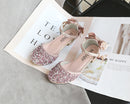 ULKNN Sandals For Girls Children Fashion High Heels Kids Spring Summer Princess Party Shoes Casual Bow Footwears Round Toe 2022