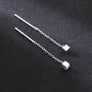 Minimalist  Long Tassel Earrings For Women Gold Silver Color Geometric Square Hanging Ear Line Girls Party Jewelry Pendientes