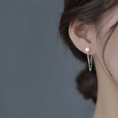 Minimalist  Long Tassel Earrings For Women Gold Silver Color Geometric Square Hanging Ear Line Girls Party Jewelry Pendientes
