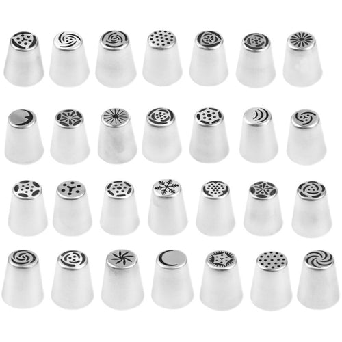 Large Baking Russian Nozzles Cookie Baking Pastry Tools Rose Head and Mouth Decorating Cake Tools Bakery Accessories Pastry Tips