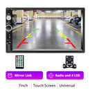 Podofo 2 din Car Radio 7" HD Autoradio Multimedia Player 2DIN Touch Screen Auto audio Car Stereo MP5 Bluetooth USB TF FM Camera
