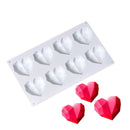 3D Diamond Love Heart Silicone Baking Mold DIY Butterfly Maple Leaf Bloom Rose Chocolate Fondant Cake Craft Decorating Tool