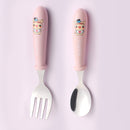 婴儿小工具餐具套装儿童不锈钢幼儿餐具卡通婴儿喂食勺叉