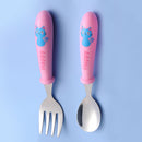 婴儿小工具餐具套装儿童不锈钢幼儿餐具卡通婴儿喂食勺叉