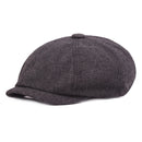 Vintage Men Beret Newsboy Hats Classic Western Newsboy Caps Cotton Blend Beret Hat Flat Brim Adjustable Men Spring Berets Cap