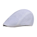 Vintage Men Beret Newsboy Hats Classic Western Newsboy Caps Cotton Blend Beret Hat Flat Brim Adjustable Men Spring Berets Cap
