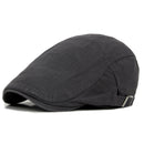 Vintage Men Beret Newsboy Hats Classic Western Newsboy Caps Cotton Blend Beret Hat Flat Brim Adjustable Men Spring Berets Cap