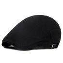 Vintage Men Beret Newsboy Hats Classic Western Newsboy Caps Cotton Blend Beret Hat Flat Brim Adjustable Men Spring Berets Cap