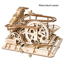 Robotime Rokr 5 Kinds Marble Run Set DIY Wooden Model Building Block Kits Assembly Toy Gift for Children Adult