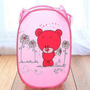 Folding Laundry Basket Hamper Cartoon Pop Up Open Mesh Laundry Dirty Sorting Basket Kids Toys Sundrie Home Storage Box Organizer