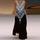 WAYOFLOVE 2022  Sleeveless Black Dress Summer Beach Casual Elegant Breathable Long Dresses Woman V Neck Rose Print Women&