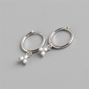 WANTME Real 100% 925 Sterling Silver Punk Hip-Hop Link Chain Gothic Studs Earrings for Fashion Women Jewelry Accessories 2022