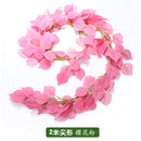 Green Eucalyptus Leaves Garland Wisteria Artificial Flowers Rattan Fake Plant Silk Leaf Vines For Wedding Birthday Party Decor