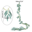 Green Eucalyptus Leaves Garland Wisteria Artificial Flowers Rattan Fake Plant Silk Leaf Vines For Wedding Birthday Party Decor