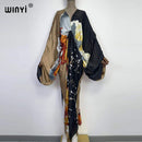 Sexy bech high-quality hand-rolled feel silk rayon fashion print 2021 WINYI Maxi women&