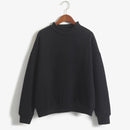 WYBLZ Spring Autumn Fleece Sweatshirt S-XXL Cute Women Pullover Top 12 Colors Casual Loose Solid Thick Hoodie Female Wholesale