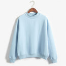 WYBLZ Spring Autumn Fleece Sweatshirt S-XXL Cute Women Pullover Top 12 Colors Casual Loose Solid Thick Hoodie Female Wholesale
